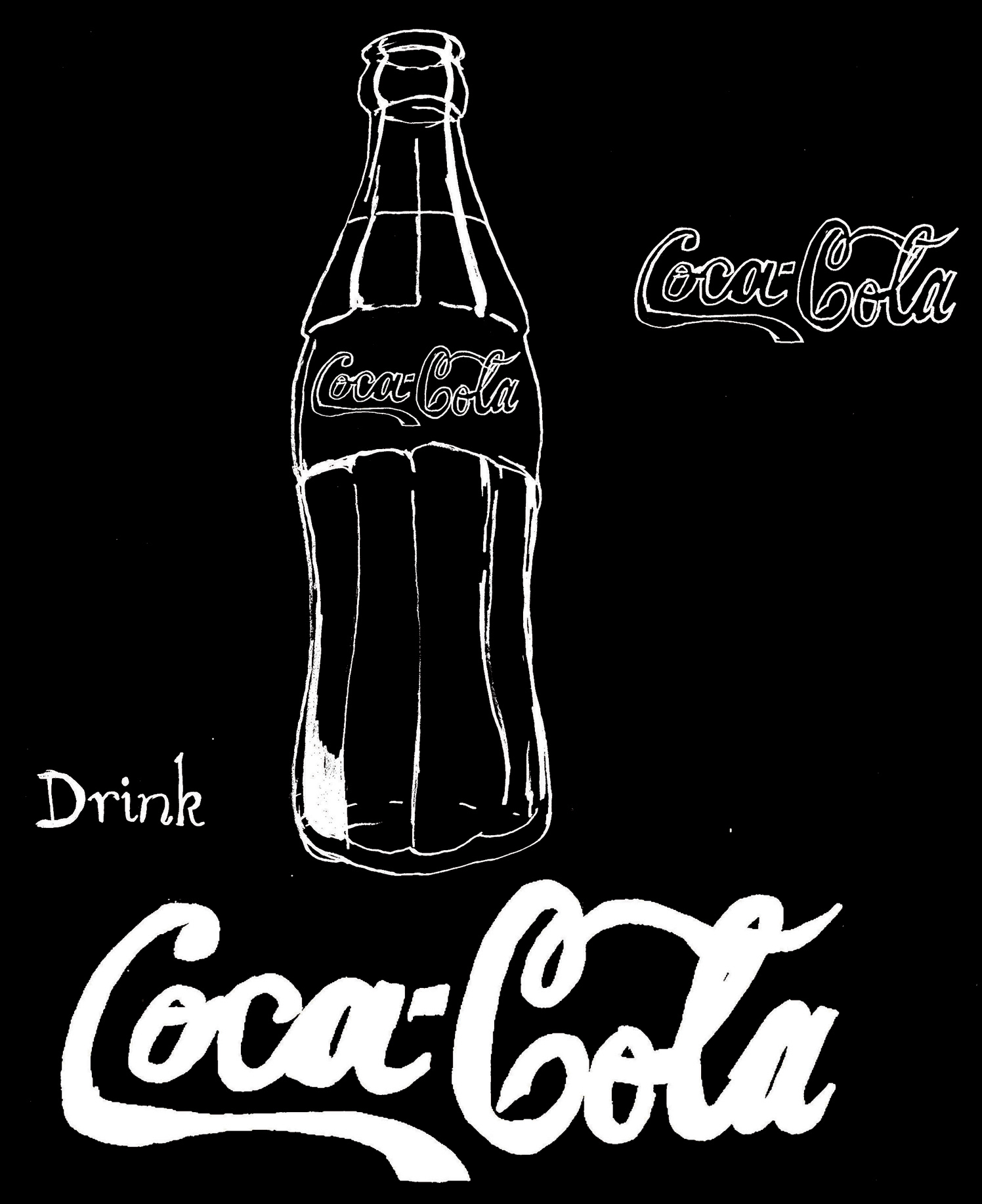 Кока кола в черной бутылке
