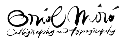 Oriol Miro Pen Ink Typography Calligraphy Artists Debut Art