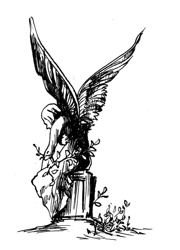 Penguin Curiocity Cemetery Stone Angel