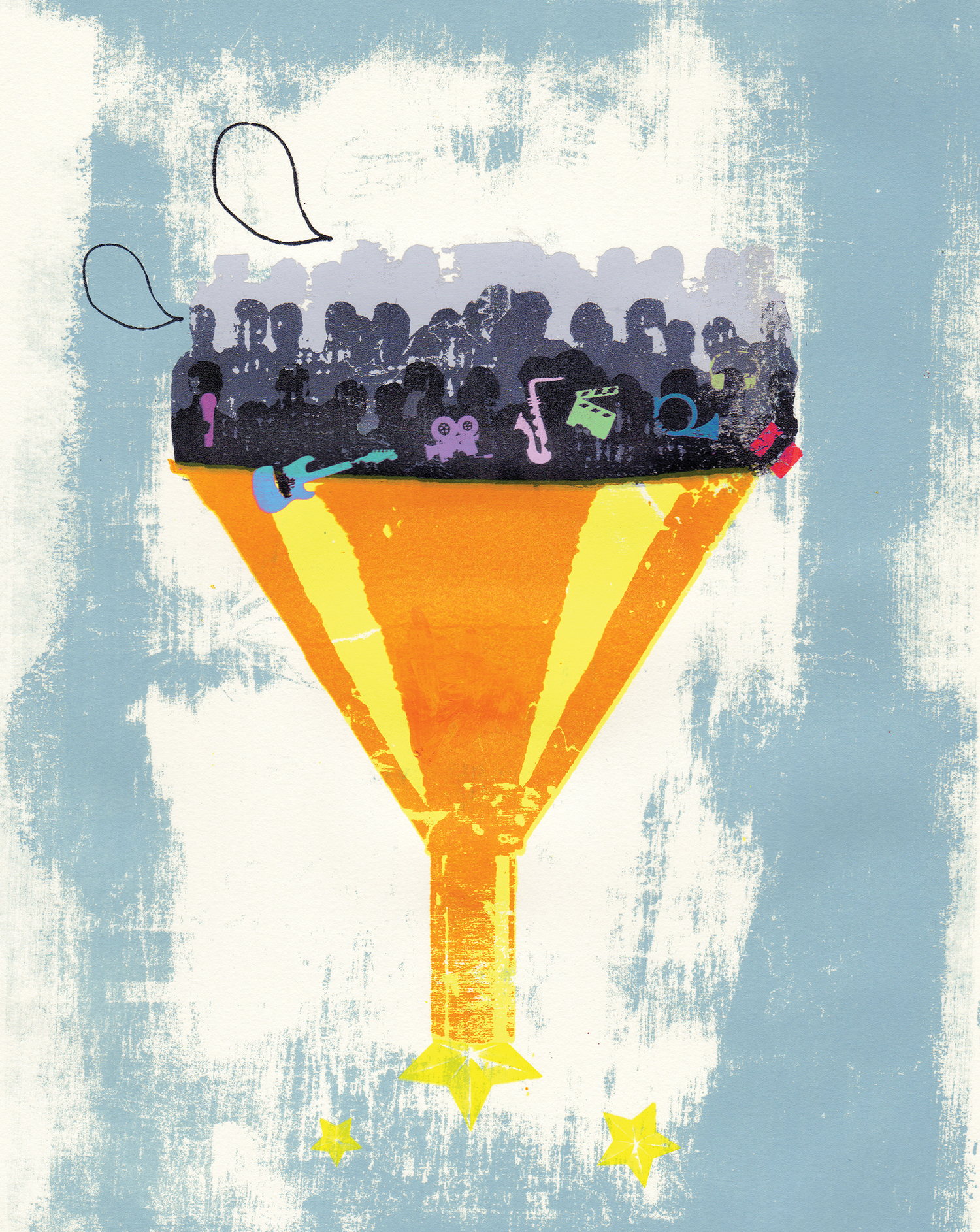 a_star_is_born_listen_magazine_music_industry_social_media_screenprint_katie_edwards_illustration.jpg