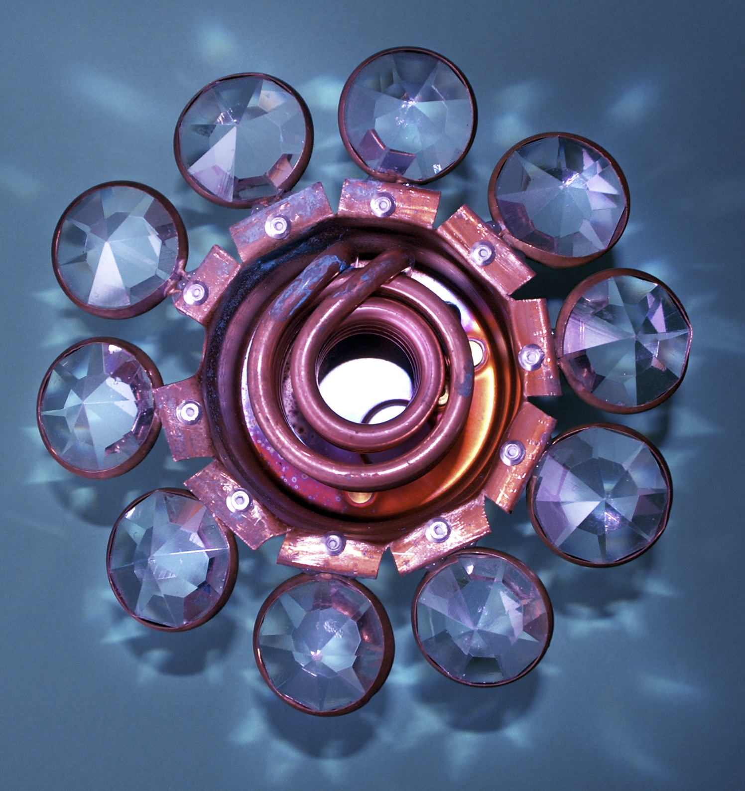 Copper and Glass Flower