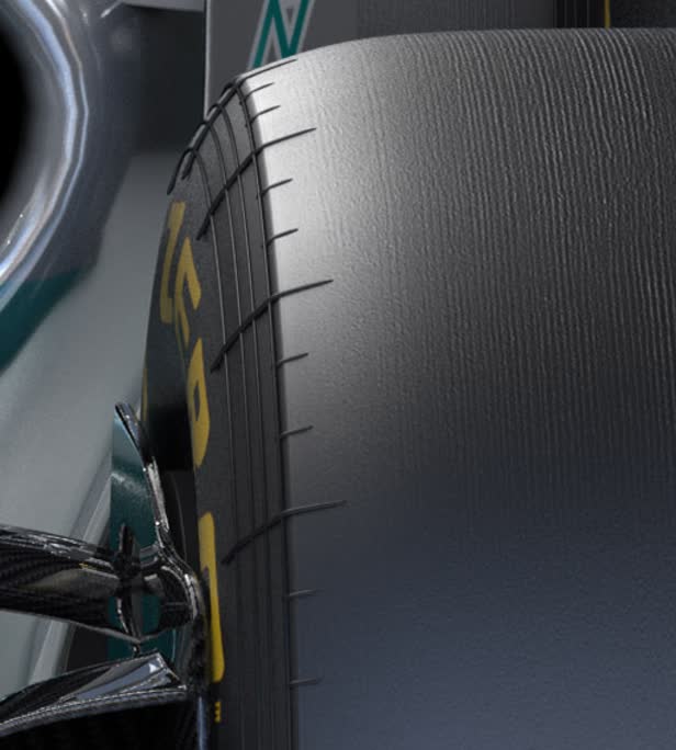 Mercedes F1 Detailed Wheel