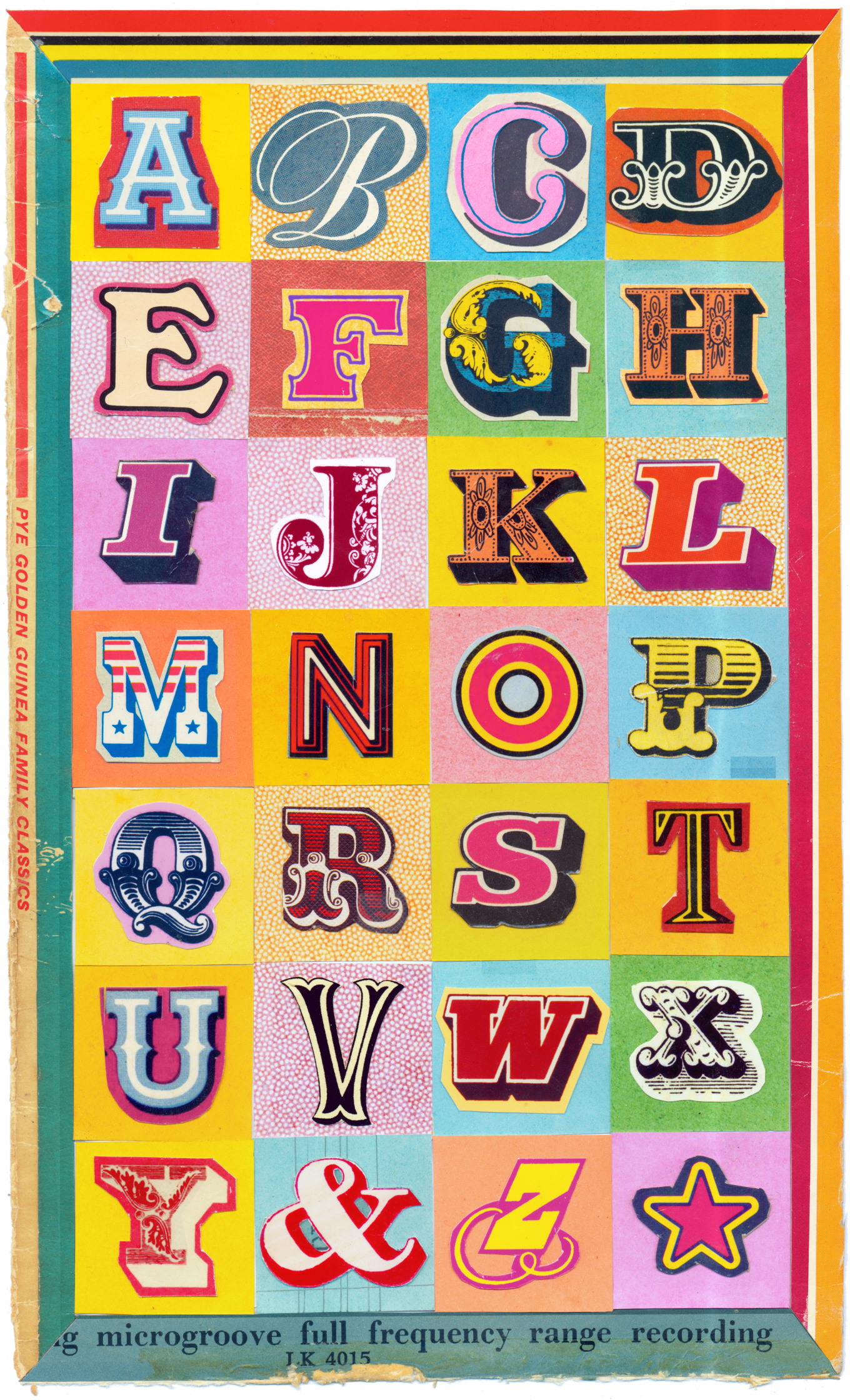 Found Record Cover Alphabet A to Z