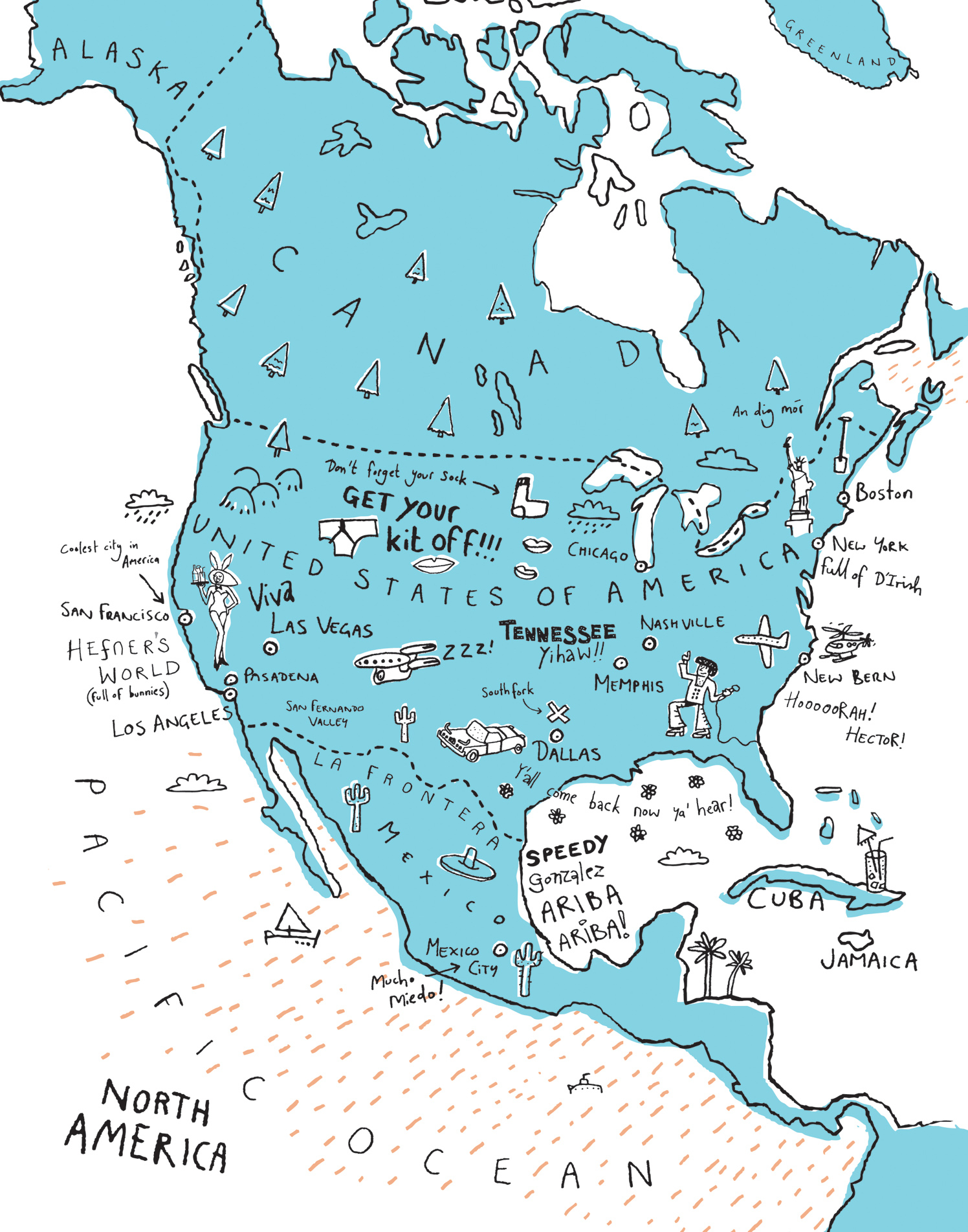 Visiting America Map