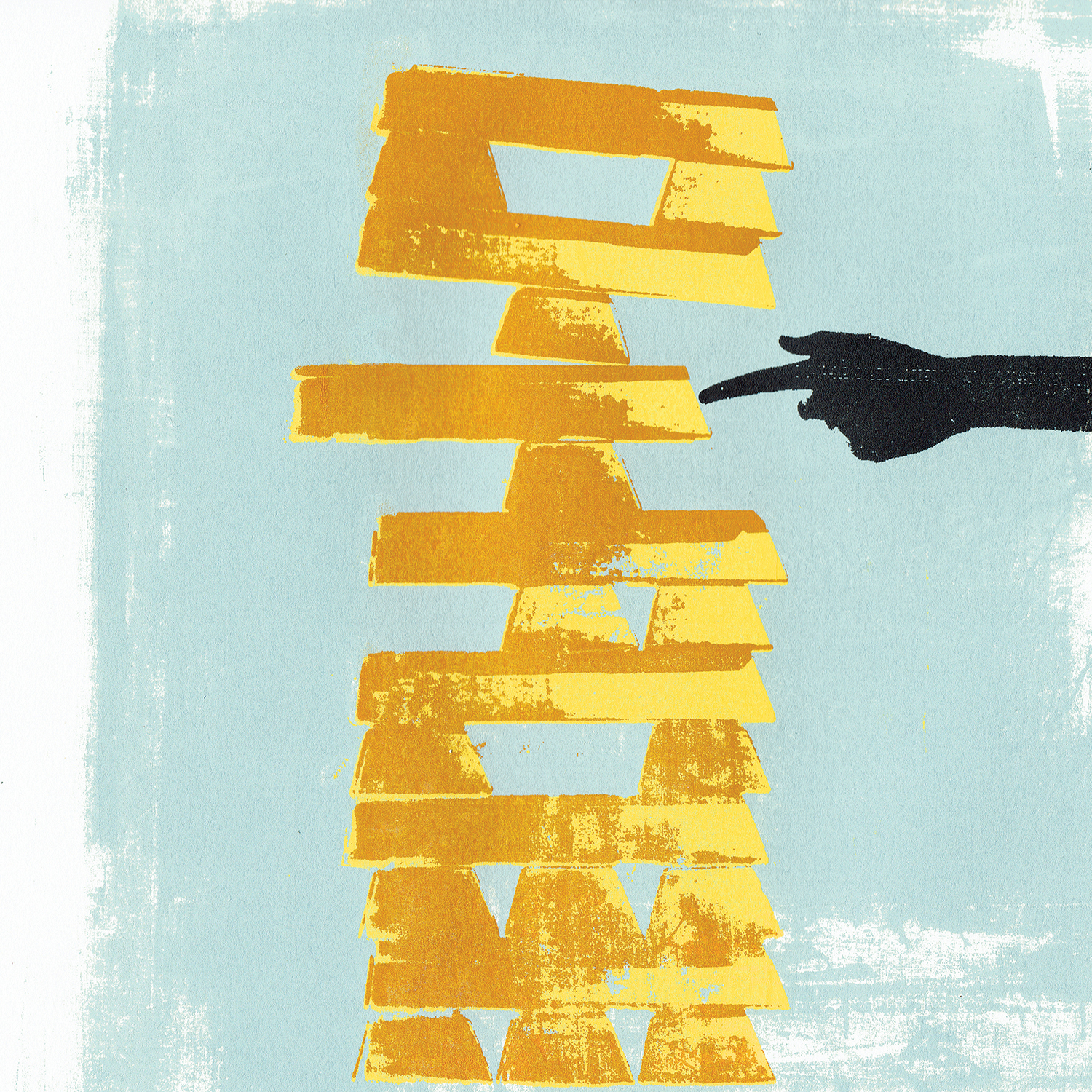 financial_news_jenga_ecosystem_gold_screenprint_katie_edwards_illustration.jpg