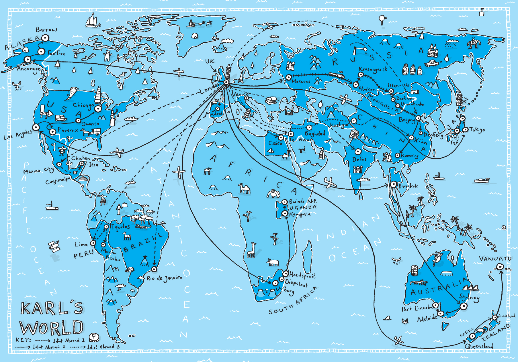 The World Of Karl Pilkington World Map