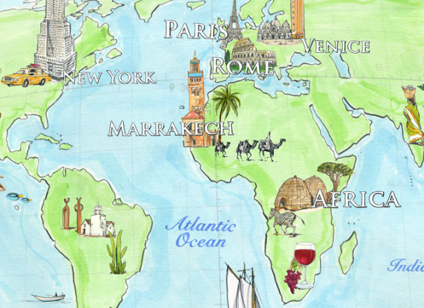 Luxx Jewellery Map Of The World Traveller