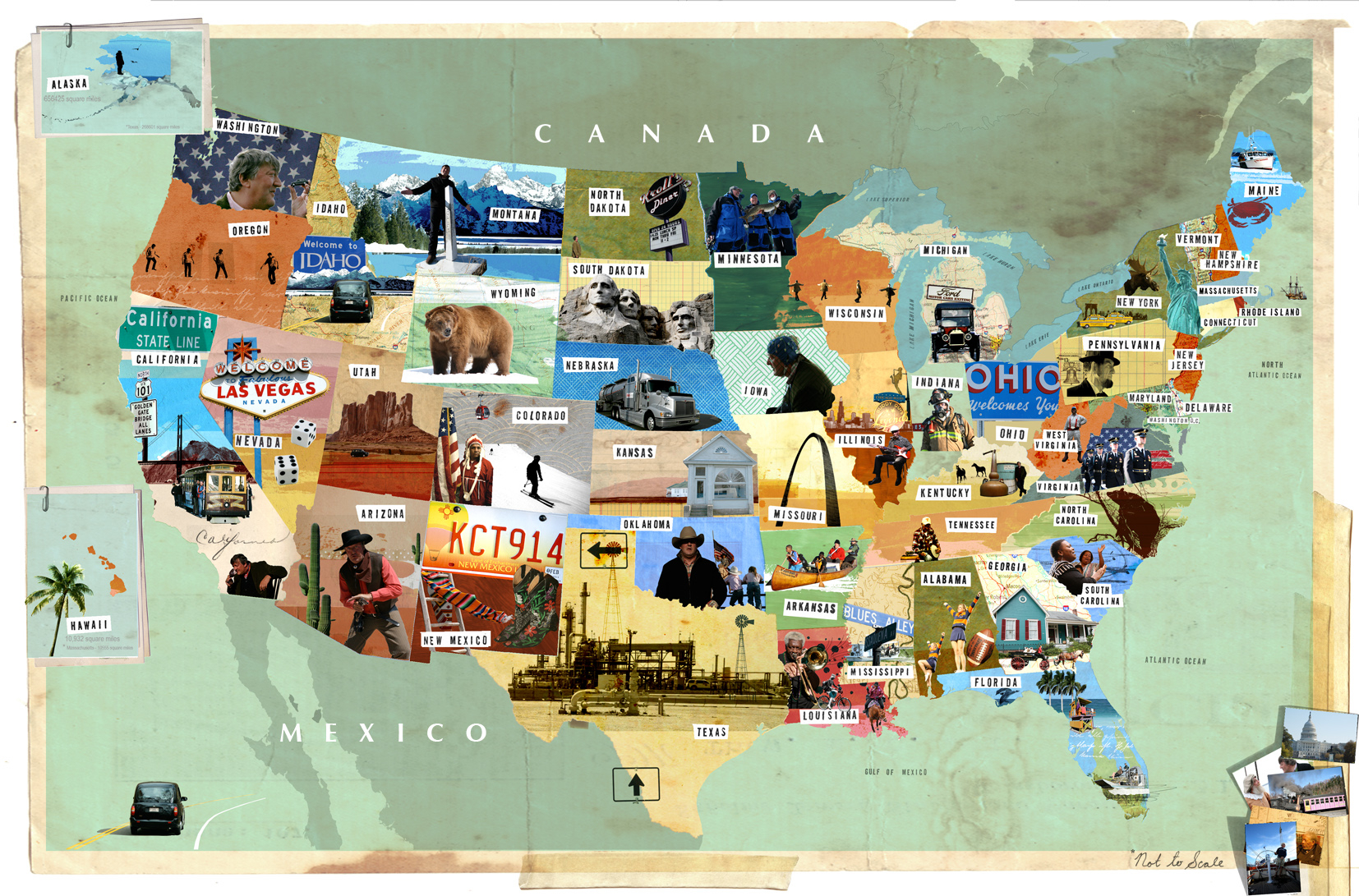 Stephen Fry in America Map Harper Collins