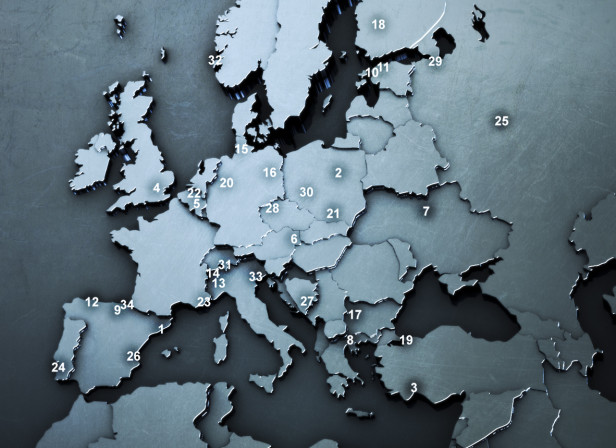Metal Europe Map