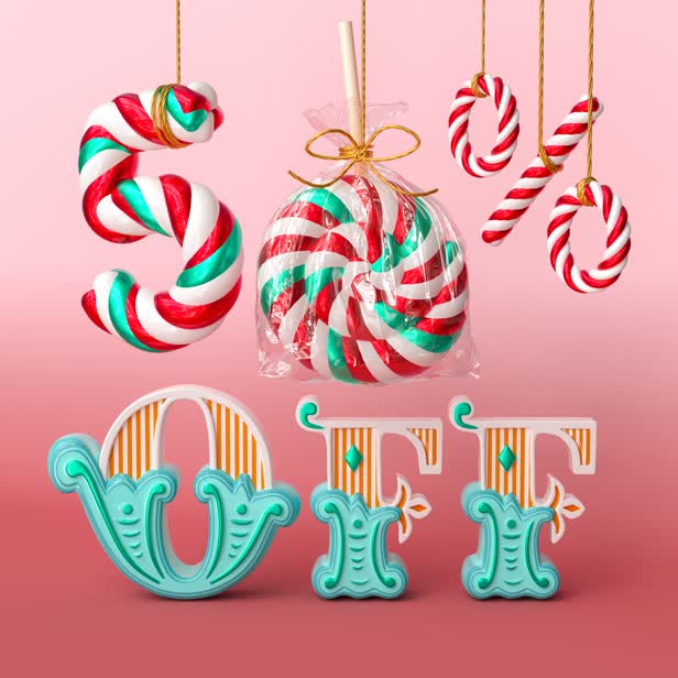 Vintage Christmas typographic project