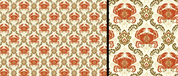 Crab Damask