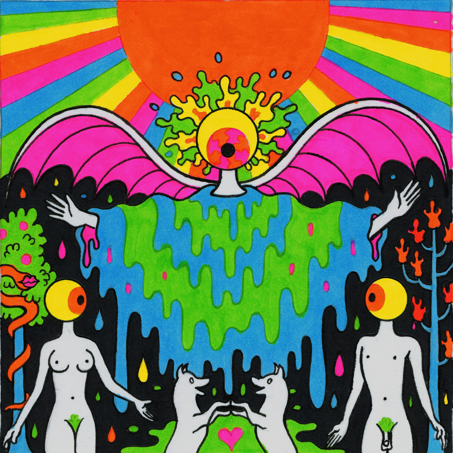 With A Little Help from My Fwends Original Art / The Flaming Lips