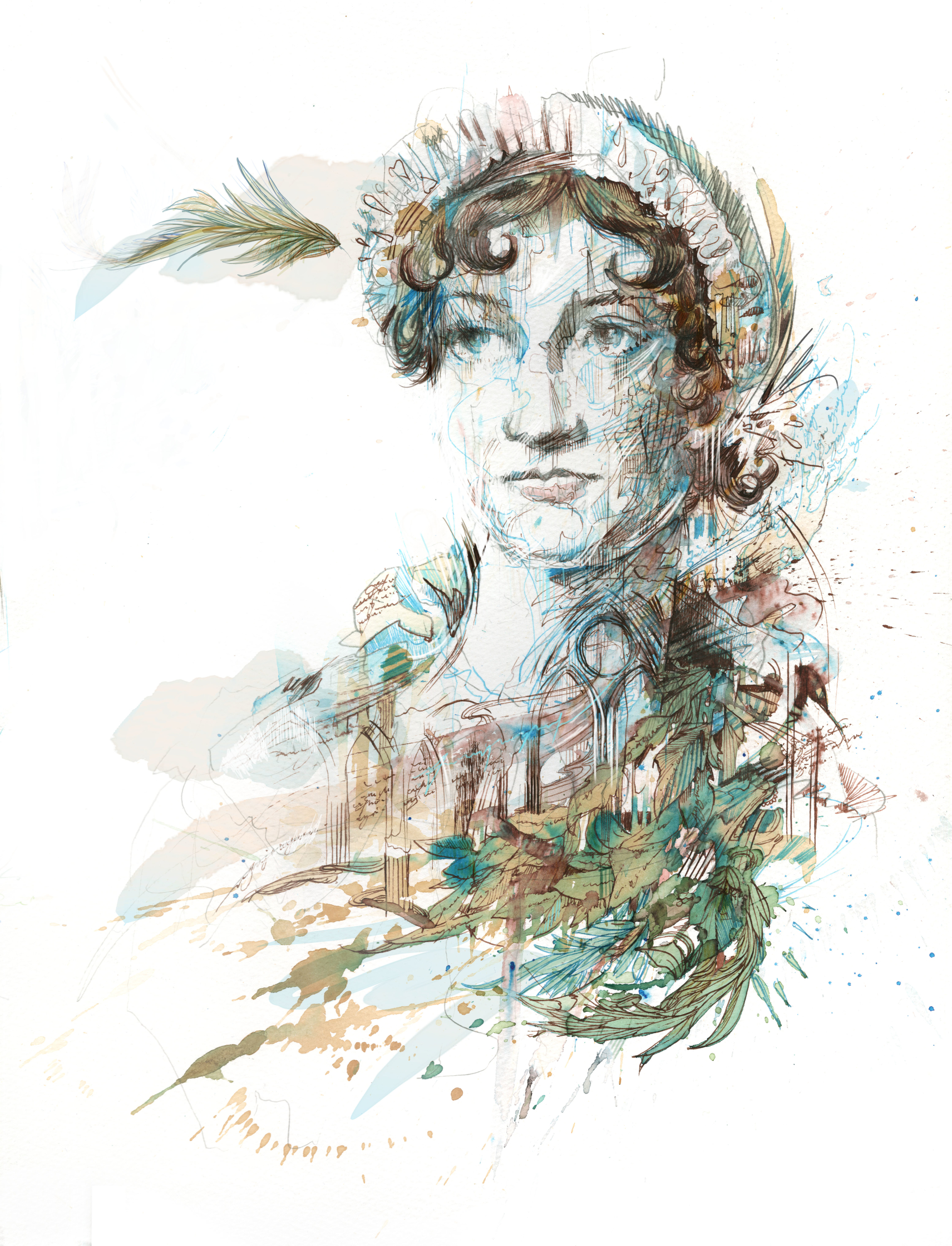 Jane Austen Portrait English Heritage Magazine Carne Griffiths Debut Art