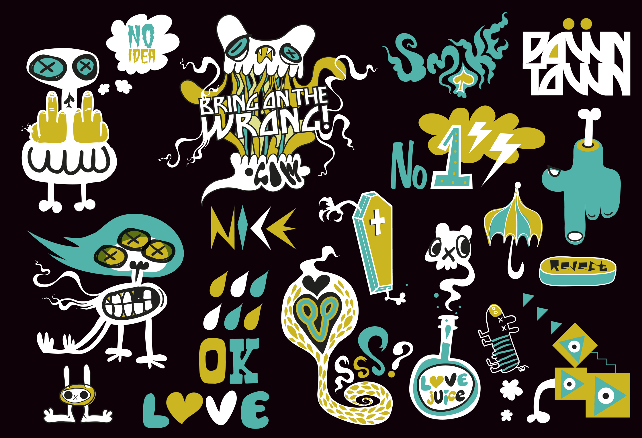 Neon Noize Sticker Designs Licensing