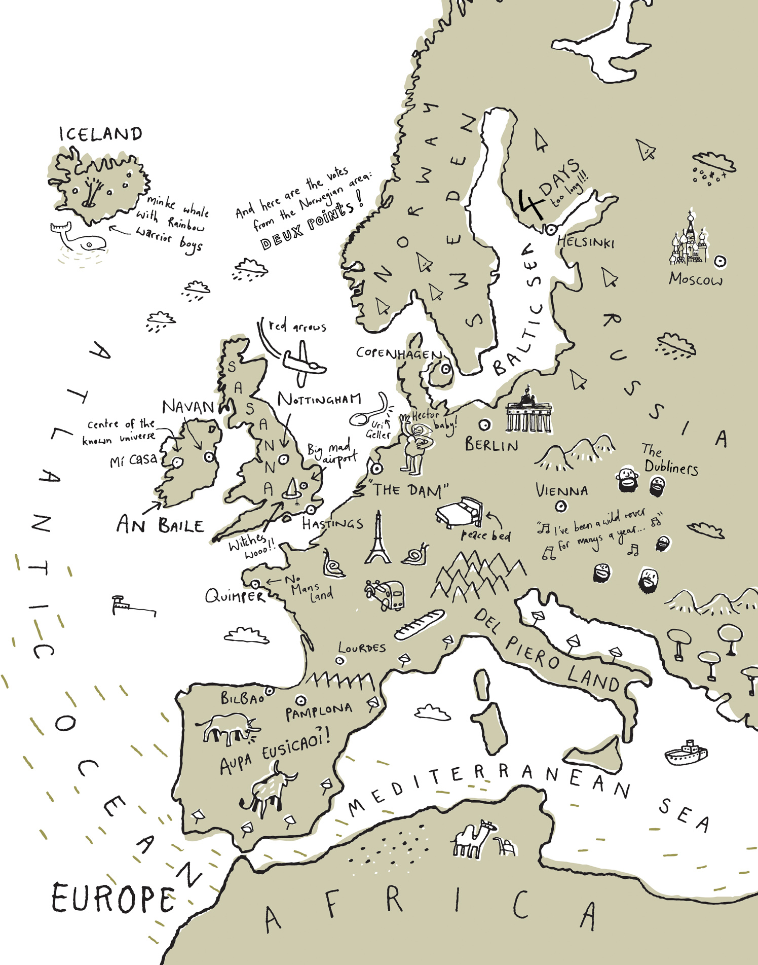 Visiting Europe Map