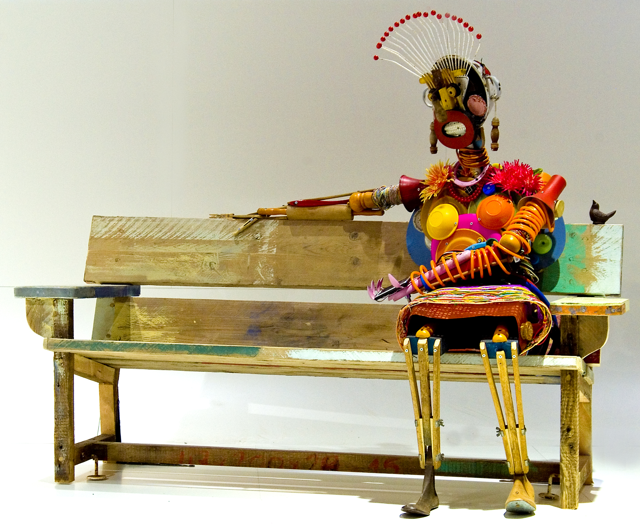 Junk Art Woman Recycled Canon Photokina