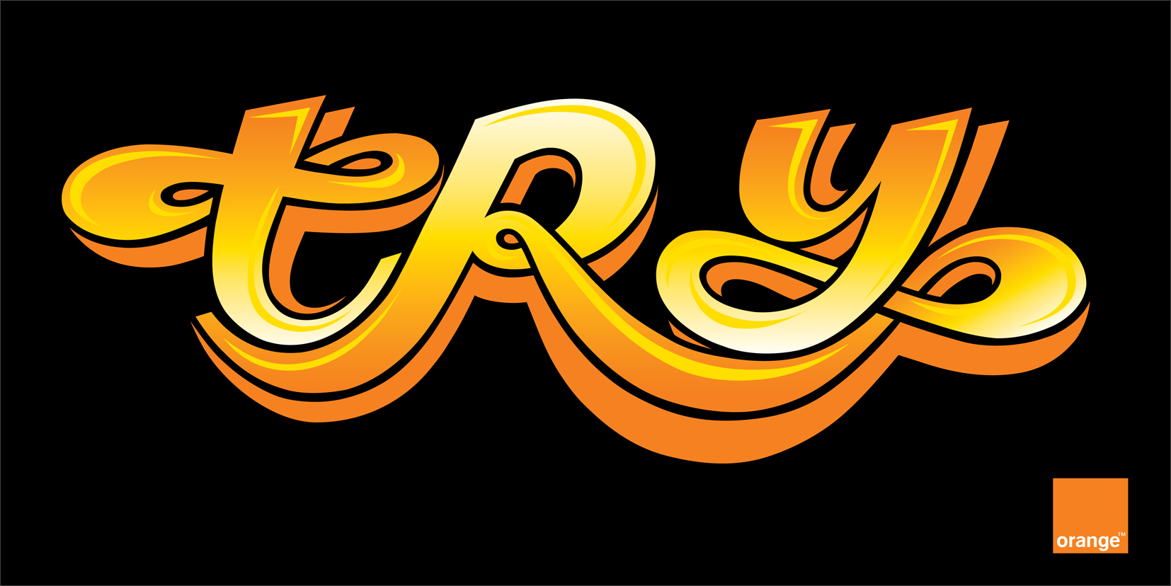 Orange Try Typography