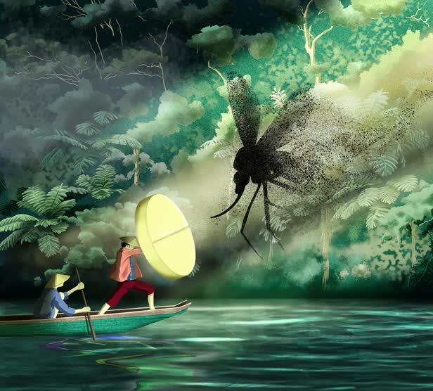 Malaria January Cover / The Lancet Infectious Diseases