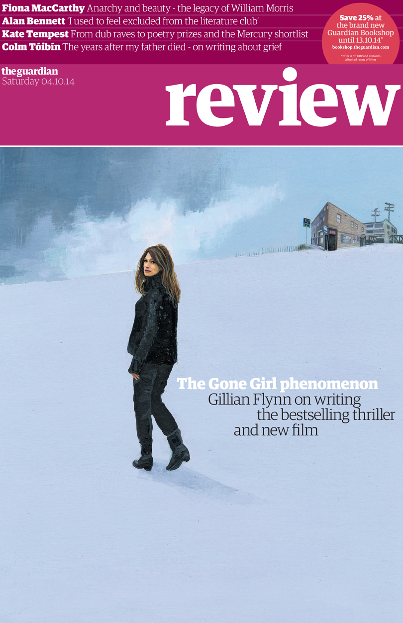 Gillian Flynn Cover / The Guardian Review Magazine Louise Weir