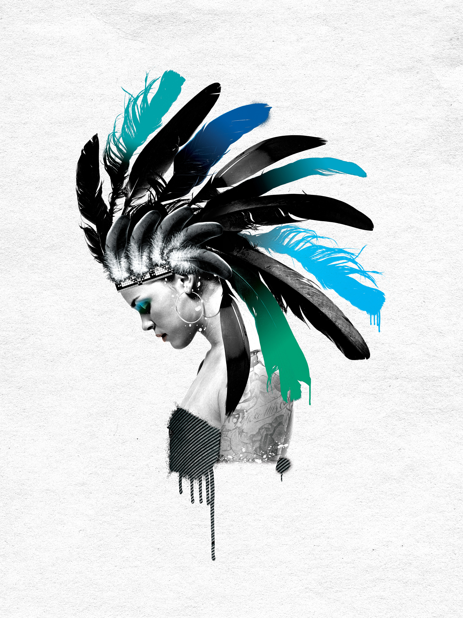 Feather Mohawk Matt Herring Debut Art