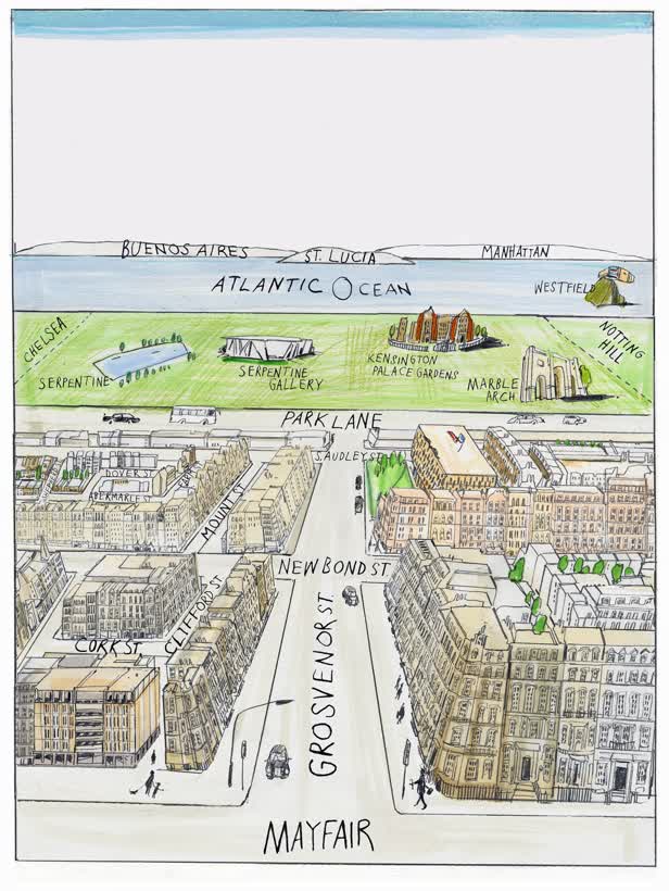 Mayfair Guide Saul Steinberg Pastiche